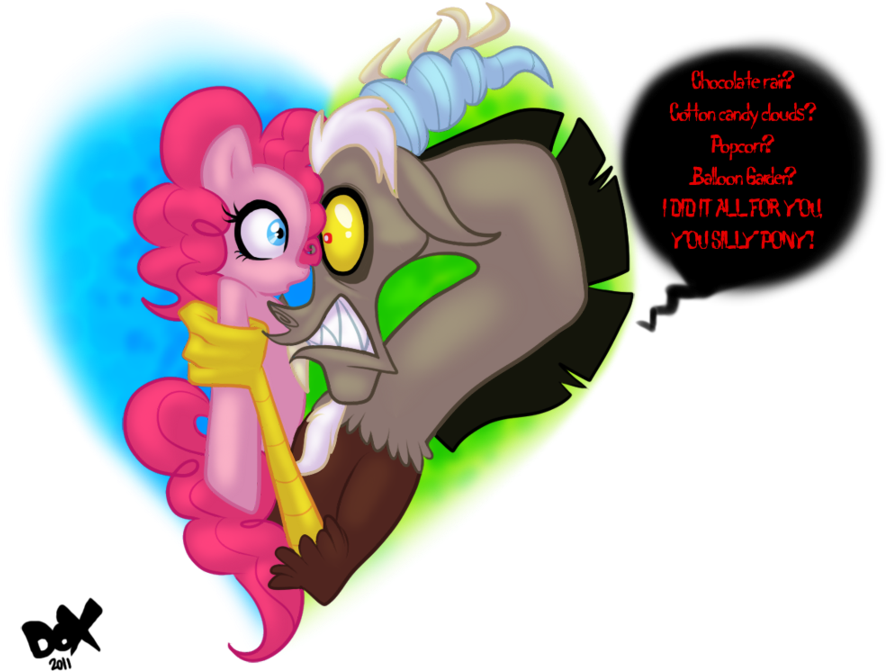 Bride Of Disco By Pumpkinhiphop On Deviantart - Pinkie Pie And Discord (900x685)