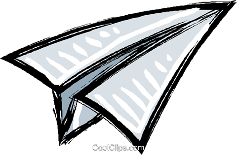 Paper Airplane Royalty Free Vector Clip Art Illustration - Illustration (480x315)
