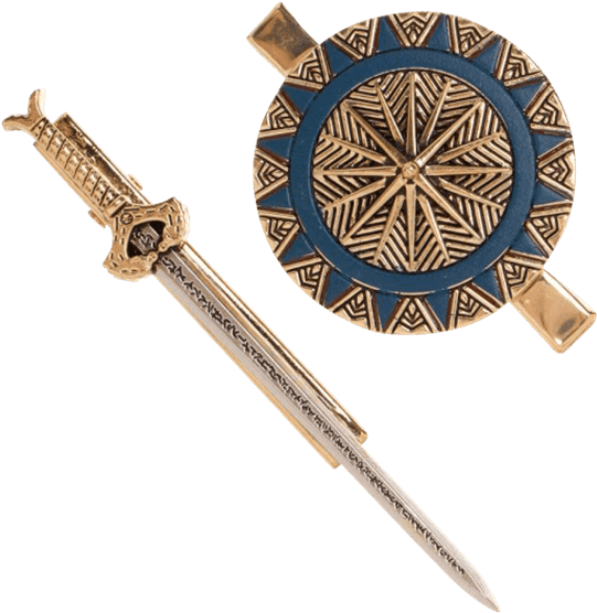Wonder Woman Sword And Shield Hair Clip Set - Wonder Women S Swords (555x555)