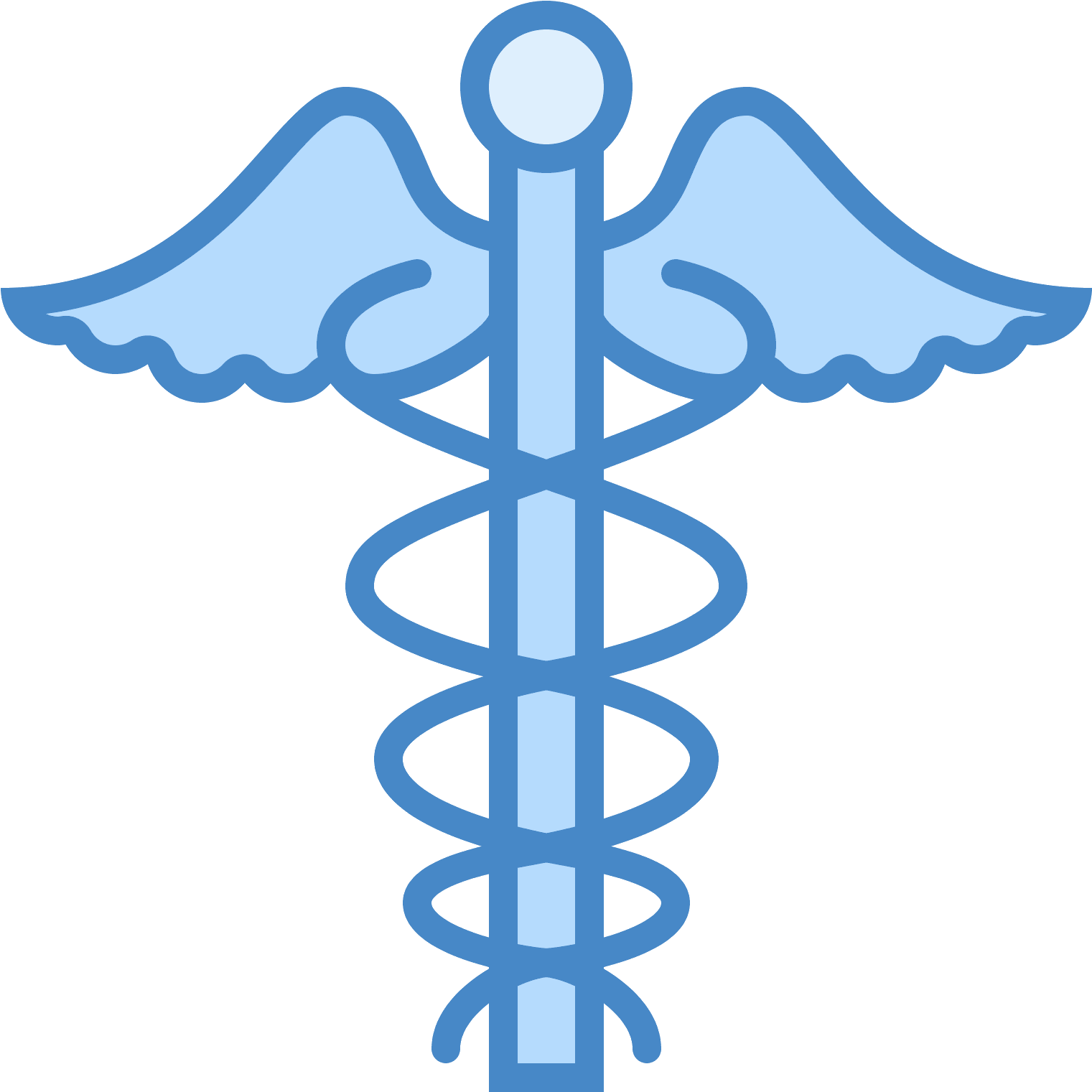 Staff Of Hermes Medicine Rod Of Asclepius Health Clip - Staff Of Hermes (1600x1600)