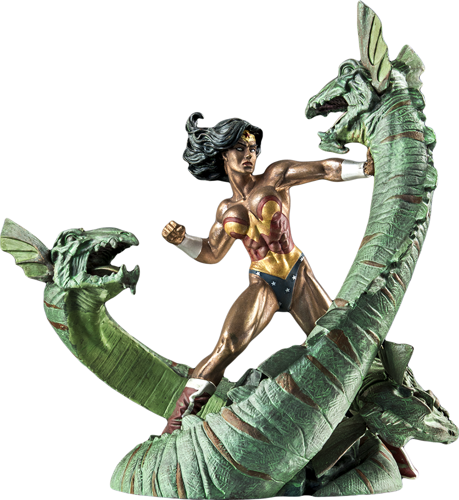 Wonder Woman Vs Hydra Mini Patina Statue - Dc Collectibles Wonder Woman Vs Hydra Mini Patina Statue (918x1000)