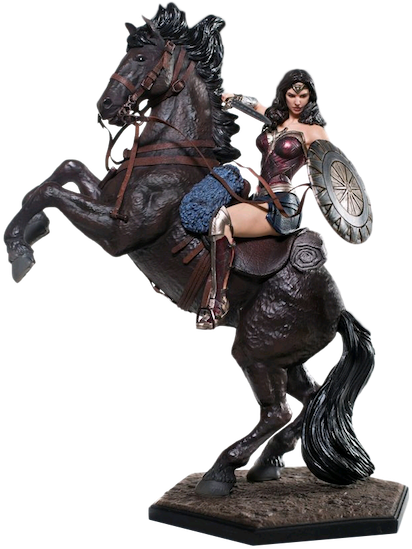 Wonder Woman Movie - Wonder Woman With Horse (439x600)