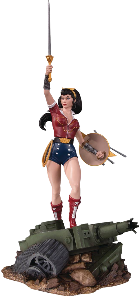 Dc Bombshells Wonder Woman Deluxe Statue - Dc Bombshells Wonder Woman Statue (498x1025)