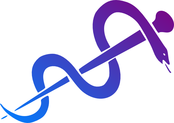 Asclepius Gradient Clip Art At Clker - Rod Of Asclepius (600x425)