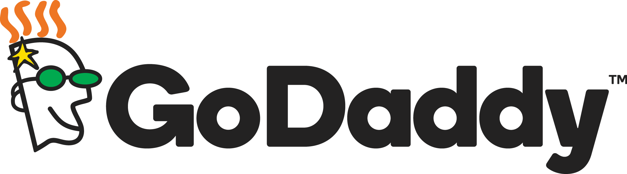 Go Daddy Logo - Go Daddy Logo White (2156x601)