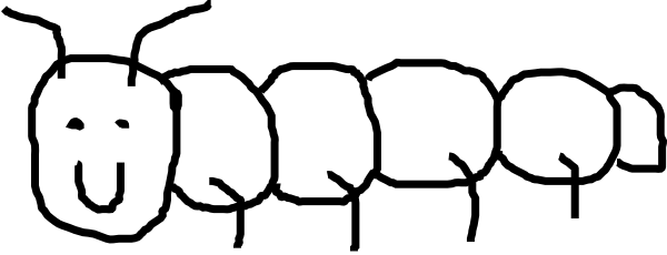 Caterpillar Clipart Black And White - Clip Art (600x230)
