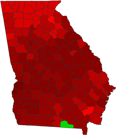 Us Map Counties 2016 Election - Georgia 2016 Presidential Election (415x471)