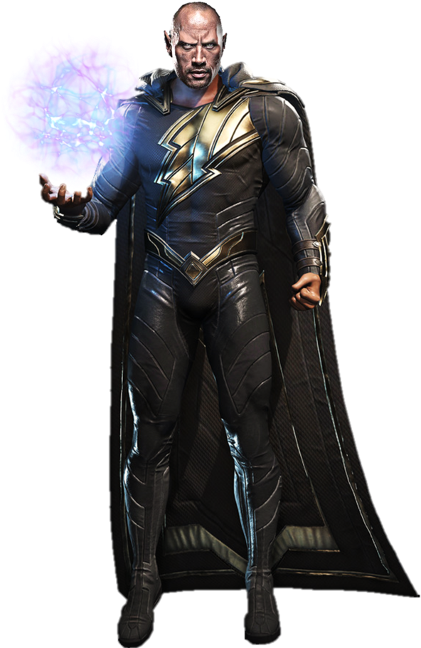 Black Adam Dwayne Johnson Transparent Background By - Black Adam Injustice 2 (600x909)