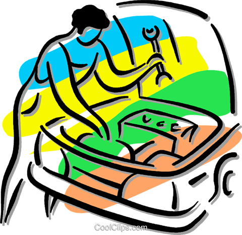 Auto Mechanic Royalty Free Vector Clip Art Illustration - Auto Mechanic (480x465)
