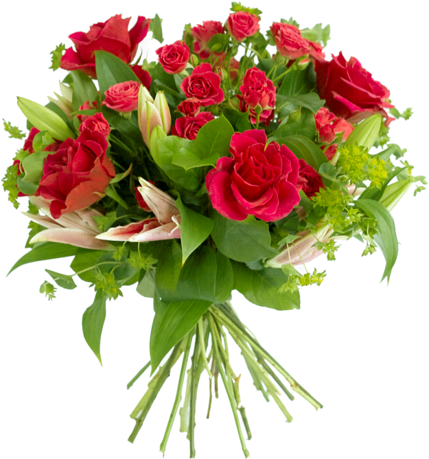 Bouquet Of Flowers Transparent Png Image - Birthday Wishes Flowers Png (650x694)