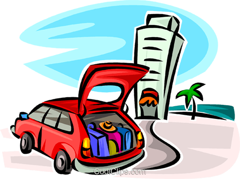 Car Full Of Luggage - Hotel And Car Clipart (480x357)