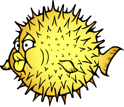 Blowfish Clipart Animated - Openbsd (500x432)