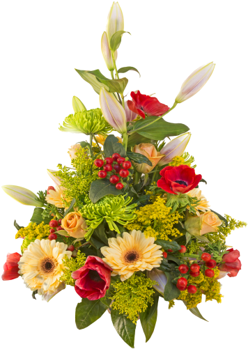Flower Bouquet Png Transparent Picture Png Images - Flower Bouquet Png (400x514)
