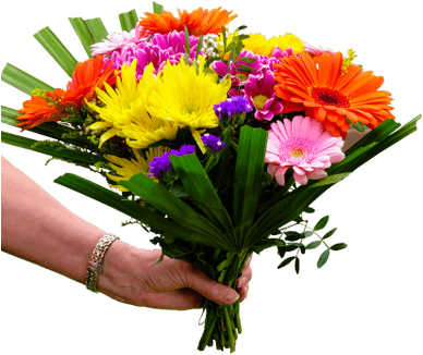Hand Flowers Transparent Png (400x400)