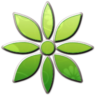 Cropped 053959 Retro Green Floral Icon Natural Wonders - Beach (512x512)