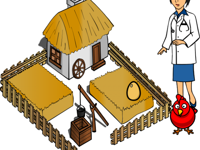 Pen Clipart Hen - Farm Clipart (640x480)