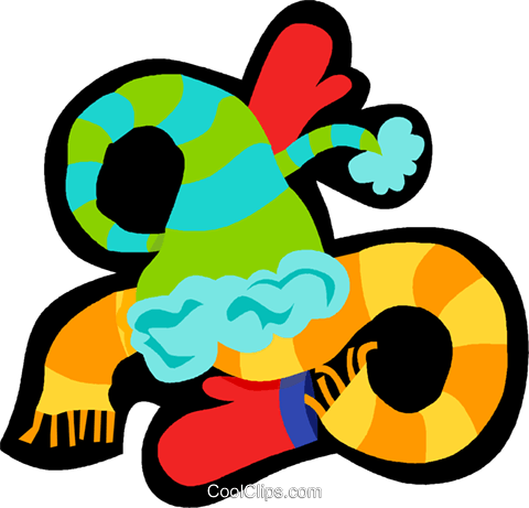 Winter Clothes, Hat, Scarf Royalty Free Vector Clip - Winter Clothes, Hat, Scarf Royalty Free Vector Clip (480x461)