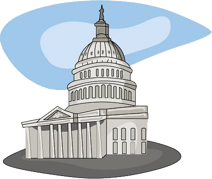 White House Png Transparent Image - White House Clipart Png (422x356)