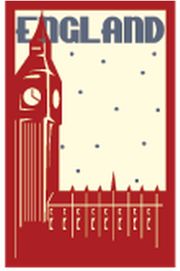 Travel Labels Or Badges - England (405x399)