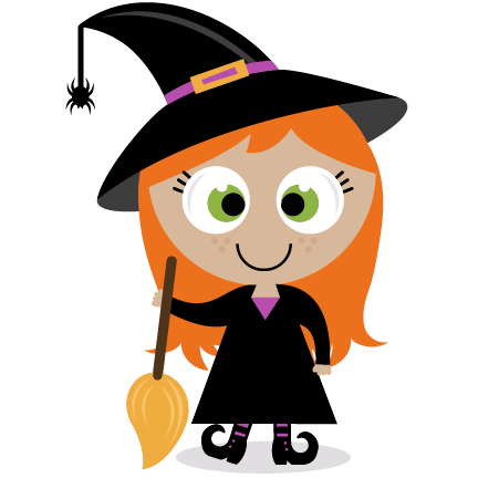 Witch-girl Is Just A Bundle Of Joy She Has A Great - Cute Halloween Witch Clipart (432x432)