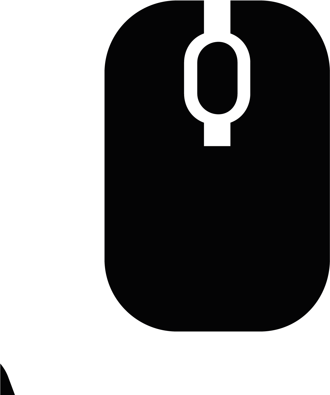 Computer Mouse Black And White Computer File - Mouse Logo Png (1550x1789)