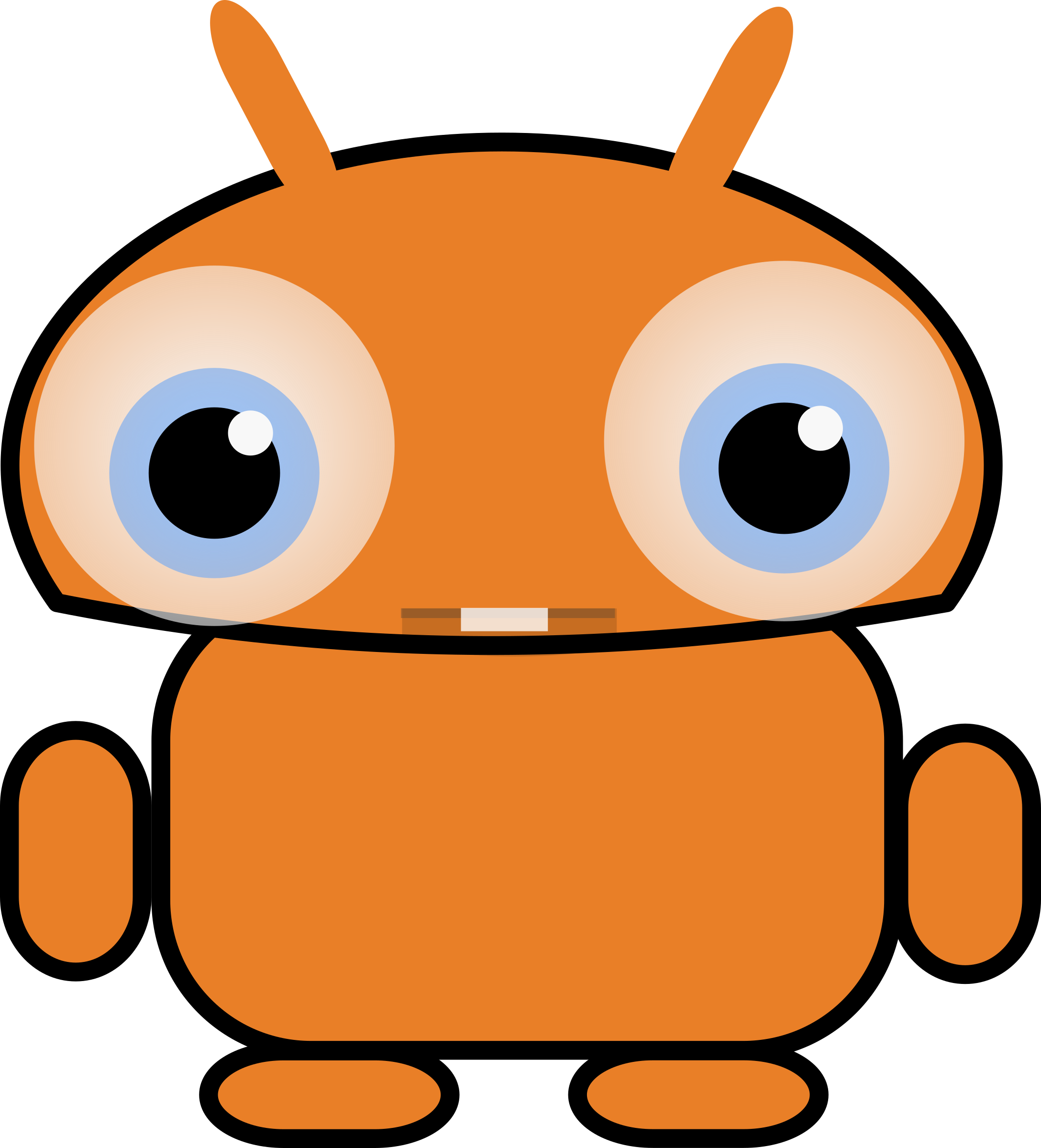Bb 8 Motorola Droid Cute Robot Android Clip Art - Orange Cute Robot (2176x2400)