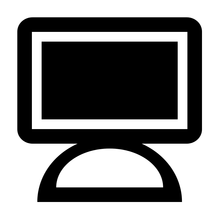 High Contrast Computer - Computer Svg (768x768)