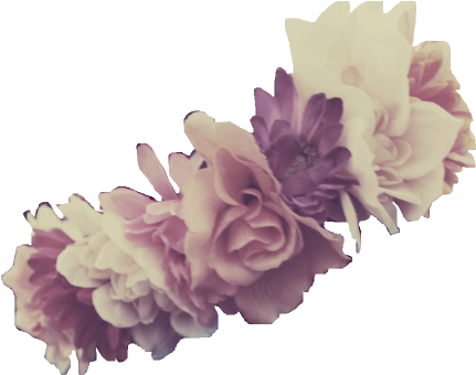 Transparent Flower Crown Black - Transparent Purple Flower Crown (495x353)
