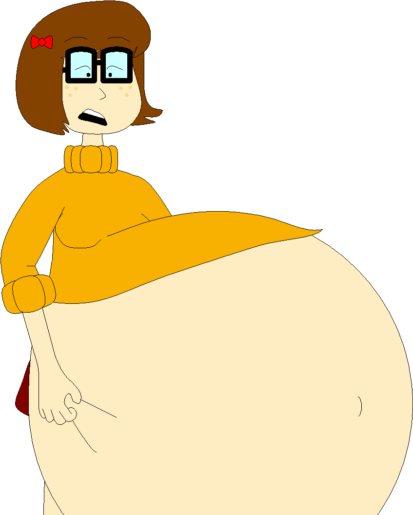 Velma Ate Too Much By Angry-signs - Velma Dinkley (853x1060)