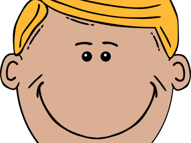 Expression Clipart Label - Cartoon Man Face (640x480)