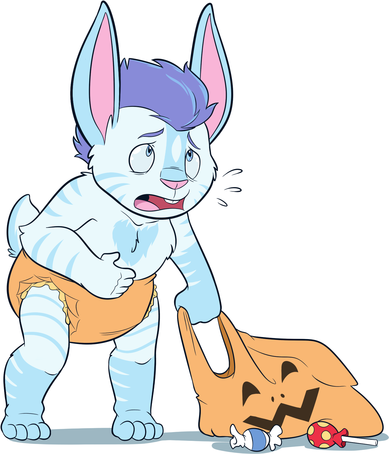 Too Much Candy - Cartoon (2041x1865)