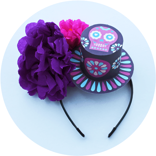 Free Purple Transparent Flower Crown - Day Of The Dead (560x560)