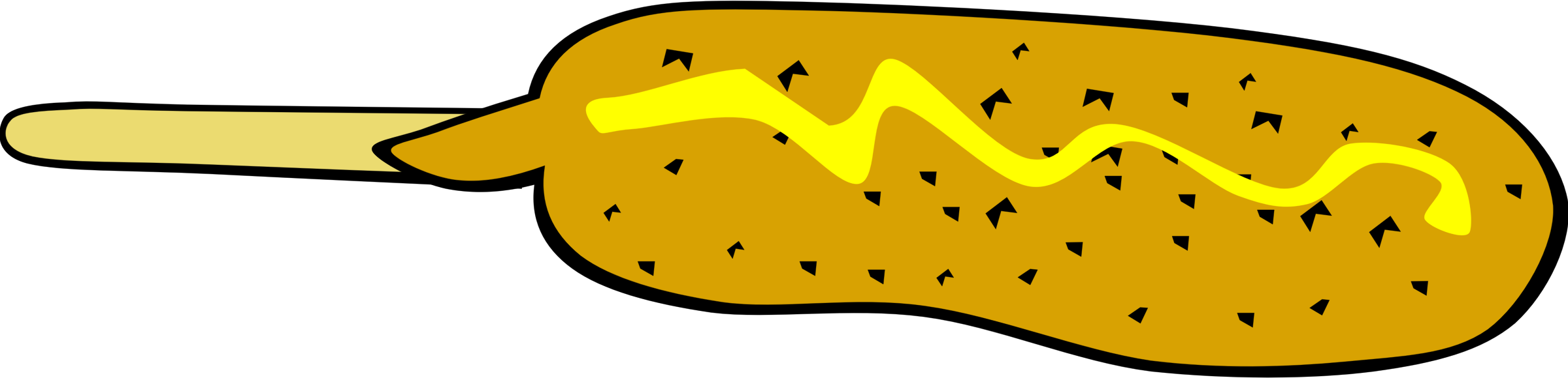 Corn Dog Clipart - Corndog Clip Art (2400x580)