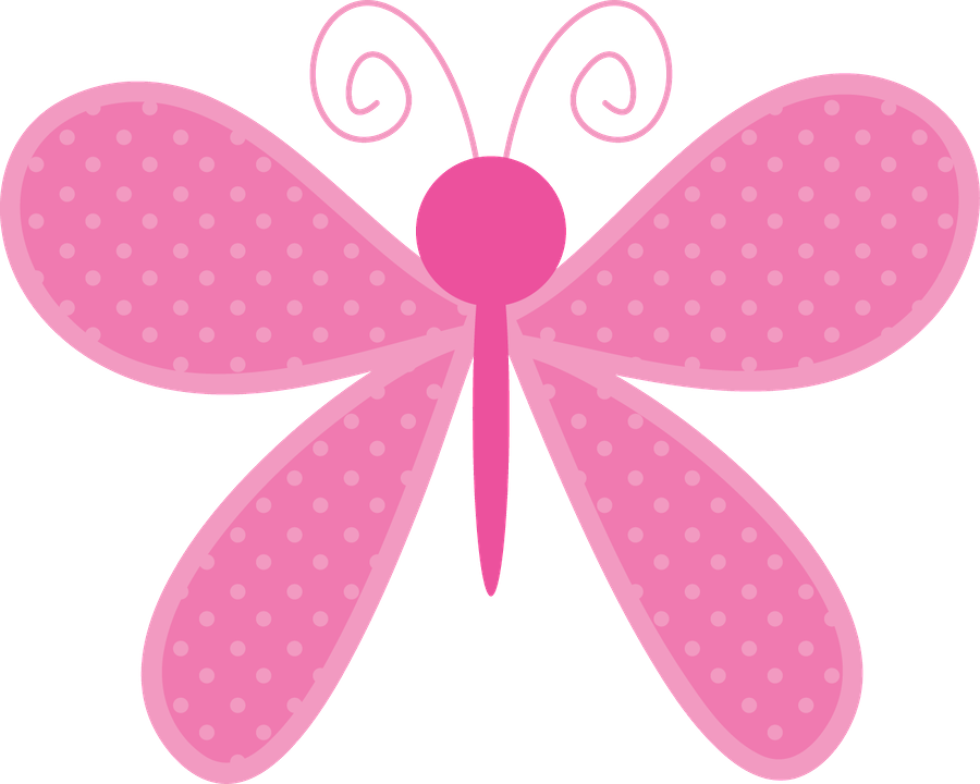 Flowerpots Clipart Butterfly - Butterfly Pink Clipart (900x720)
