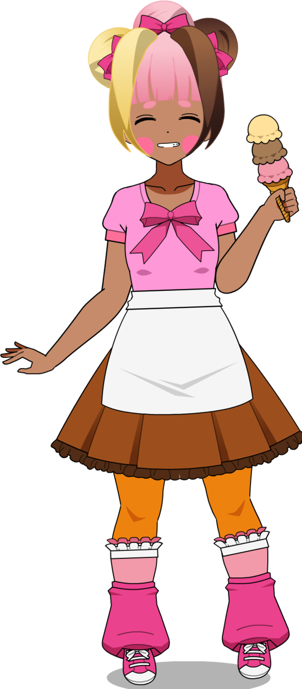 Scoops Waffle Cone Kisekae Export By G U R O - Cartoon (592x1350)