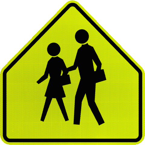 Road Symbol Signs And Traffic Symbols For Roadway Use - School Zone Sign (480x480)
