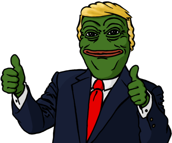 🍨two Scoops🍨, 👨two Genders👩, 🏛️two Terms🏛 , 👍two - Pepe Frog Thumbs Up (600x500)