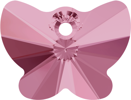 Swarovski 6754 18mm Butterfly Pendant Light Rose - Swarovski 18mm Butterfly Pendant - Light Rose (1pc) (450x450)