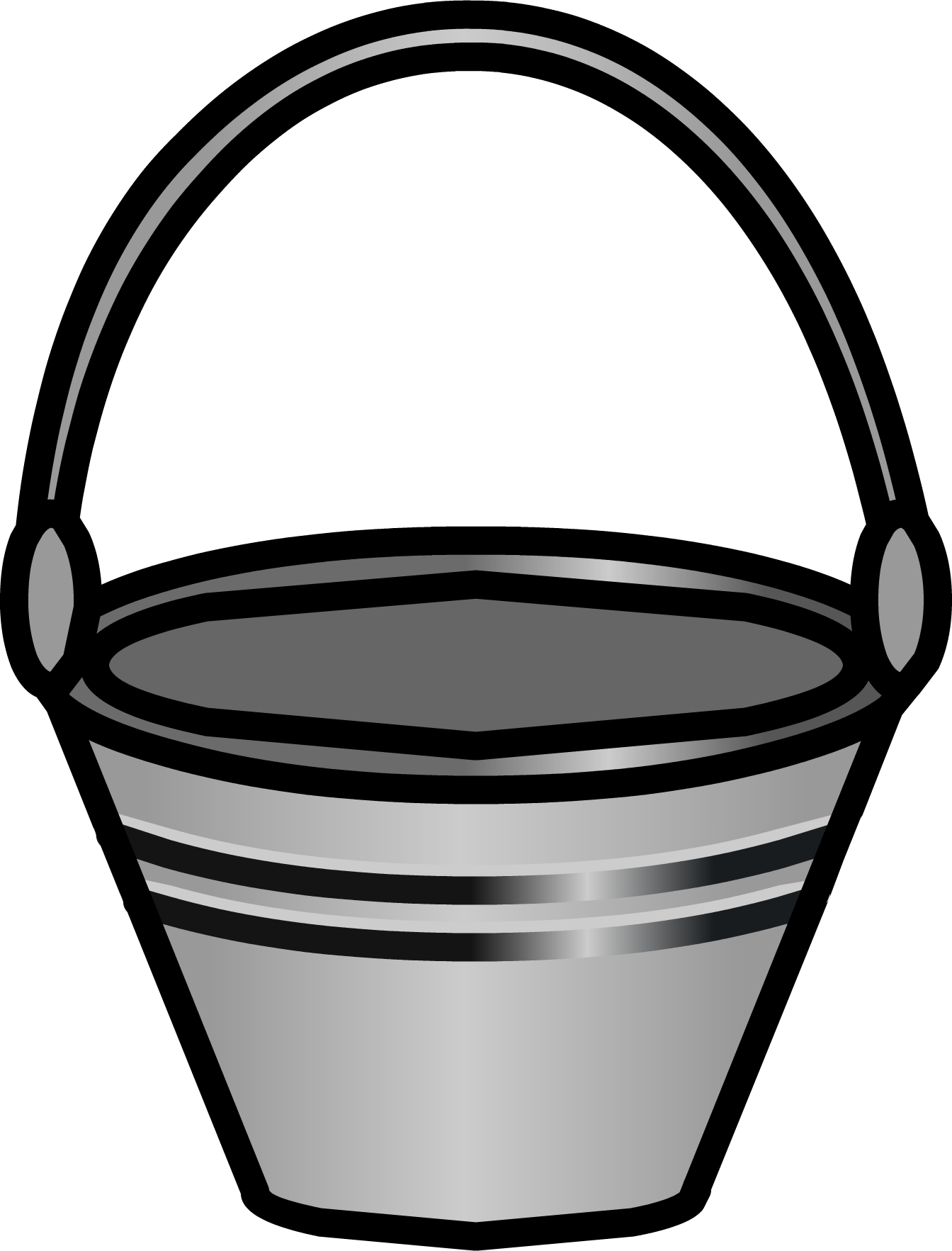 Feeding Bucket - Metal Bucket Clipart Png (1344x1765)