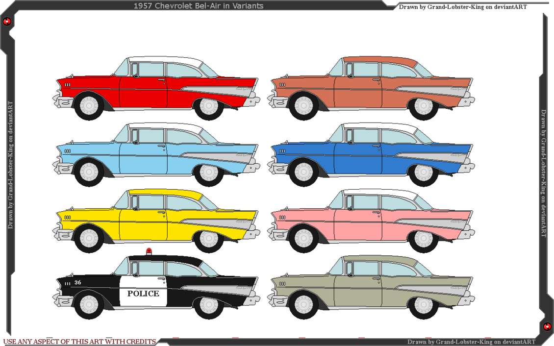 1957 Chevrolet Bel Air By Grand Lobster King - Lobster King (1130x706)