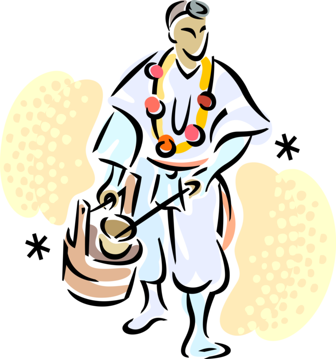 Vector Illustration Of Religious Ascetic Monk Dedicated - Vector Illustration Of Religious Ascetic Monk Dedicated (656x700)