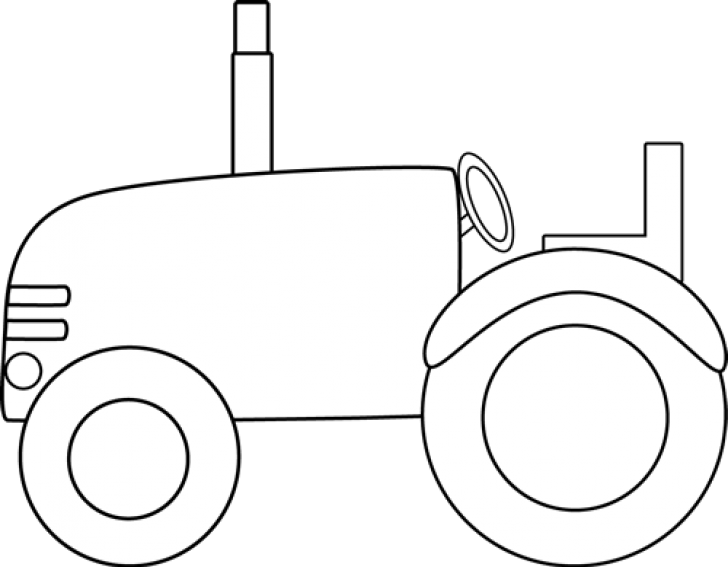 Permalink To Tractor Clipart Black And White Horse - Black And White Clipart Of Tractor (728x567)