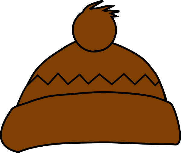 Winter Hat Clip Art At Clker - Brown Hat Clipart (600x508)