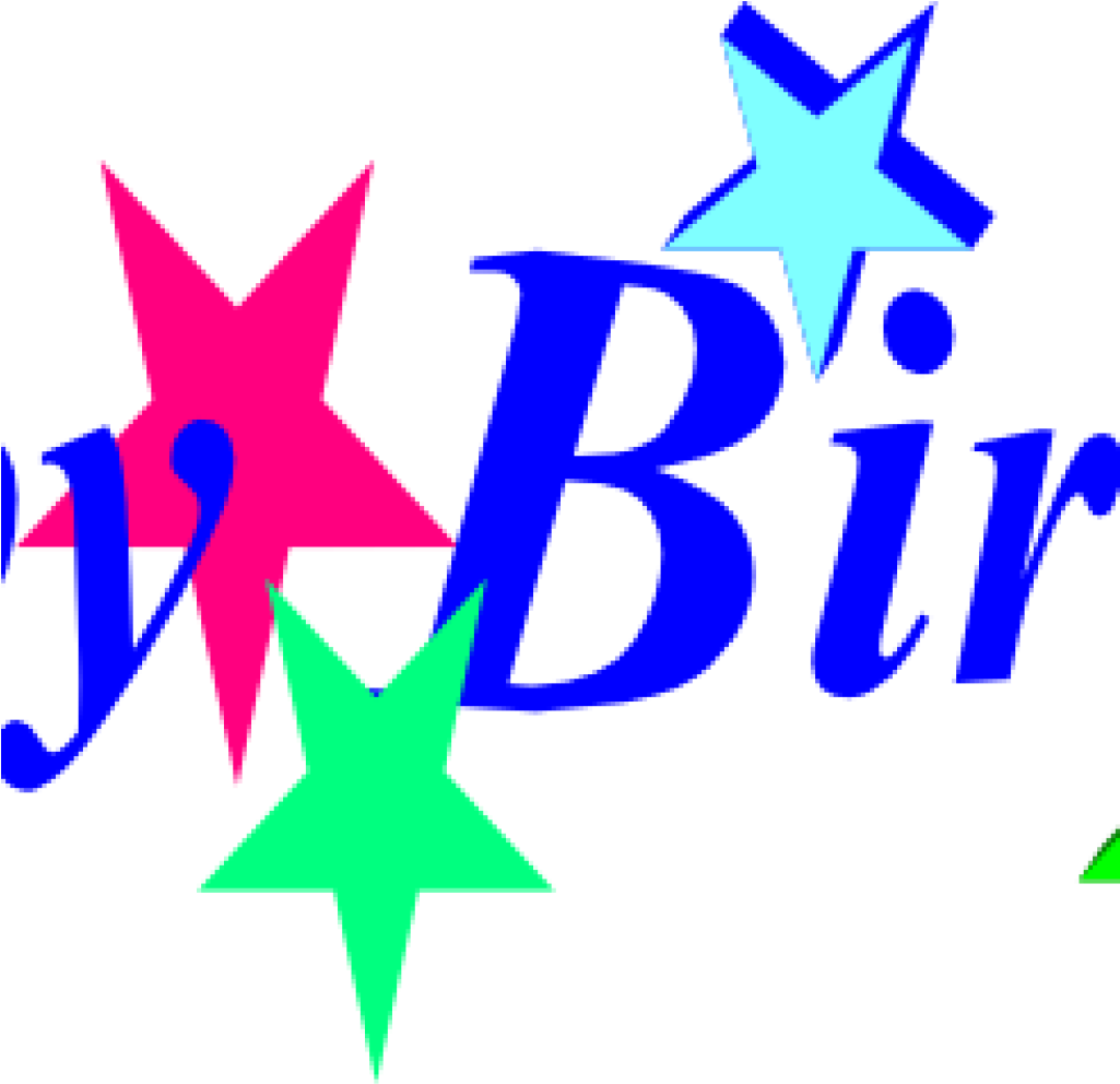 Happy Birthday Clipart For Free Vector And Clip Art - Happy Birthday With Stars Trucker Hat, White, One Size (1025x992)