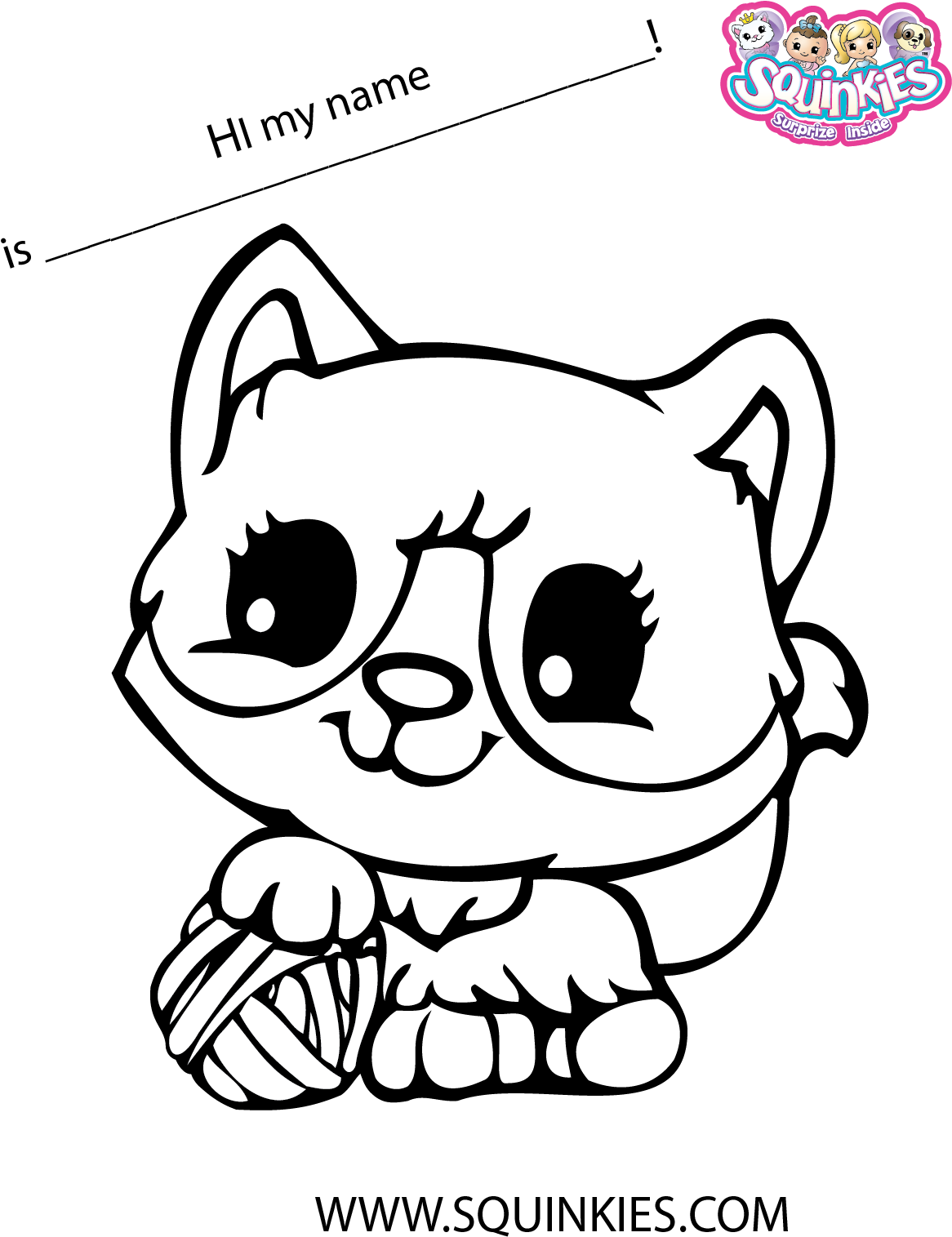 Pet Store - Squinkie Coloring Pages (1275x1650)