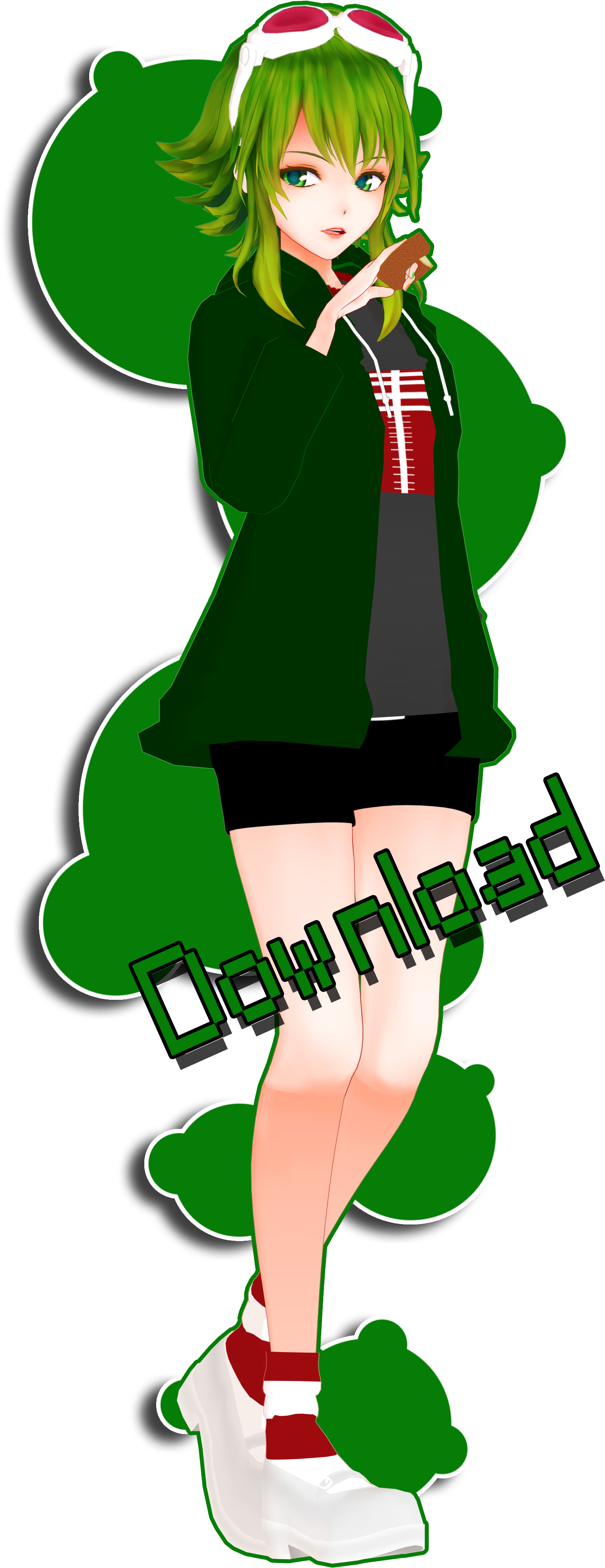Donut Hole Gumi Download By Japaneseanimefreak Donut - Mmd Tda Gumi Dl (2000x4000)