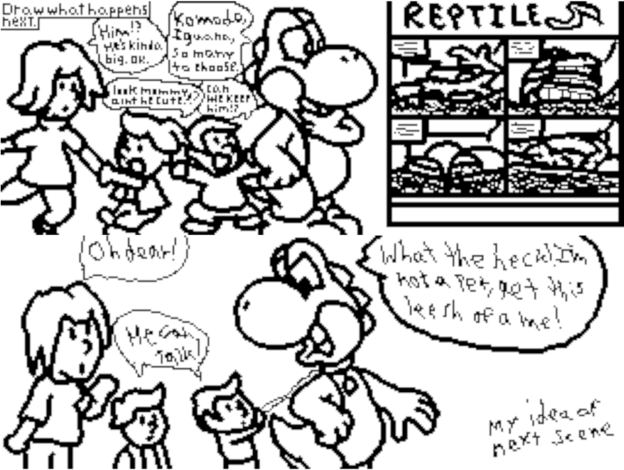 Yoshi At The Pet Store By Gameking427 - Pet Store (894x894)