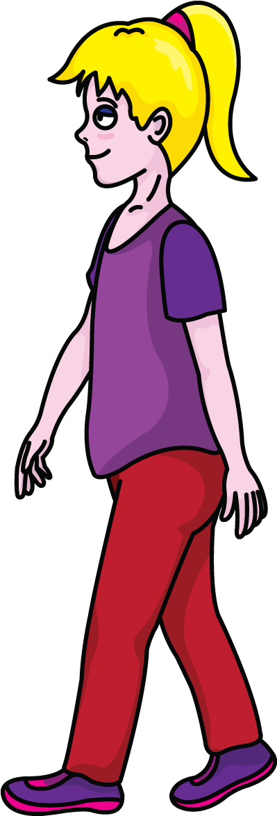 Tips For Drawing A Gril From Side Perspective Http - Draw A Person Easy (720x1280)