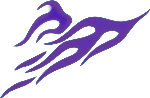 Left Blue And Purple Flame Clip Art At Clker - Blue (600x343)