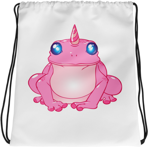 Frog Unicorn Drawstring Bag - Drawstring Bag (580x580)